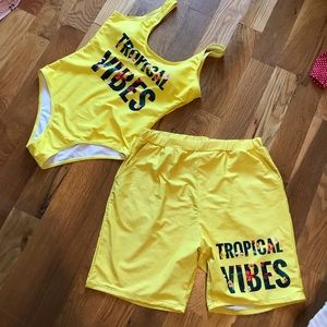 Women and men bathing suits set